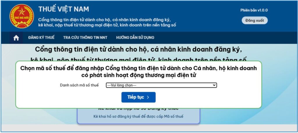 Thuế Thương mại điện tử 888