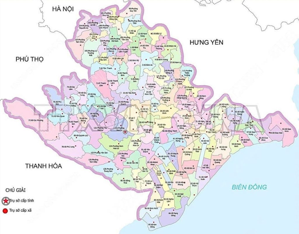 Dịch Vụ Google Maps Tại Ninh Bình (gồm Nam Định, Hà Nam cũ) 1 Bản đồ tỉnh Ninh Bình mới -