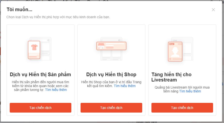 3 hình thức quảng cáo shopee - Giao diện cập nhật T9-2025