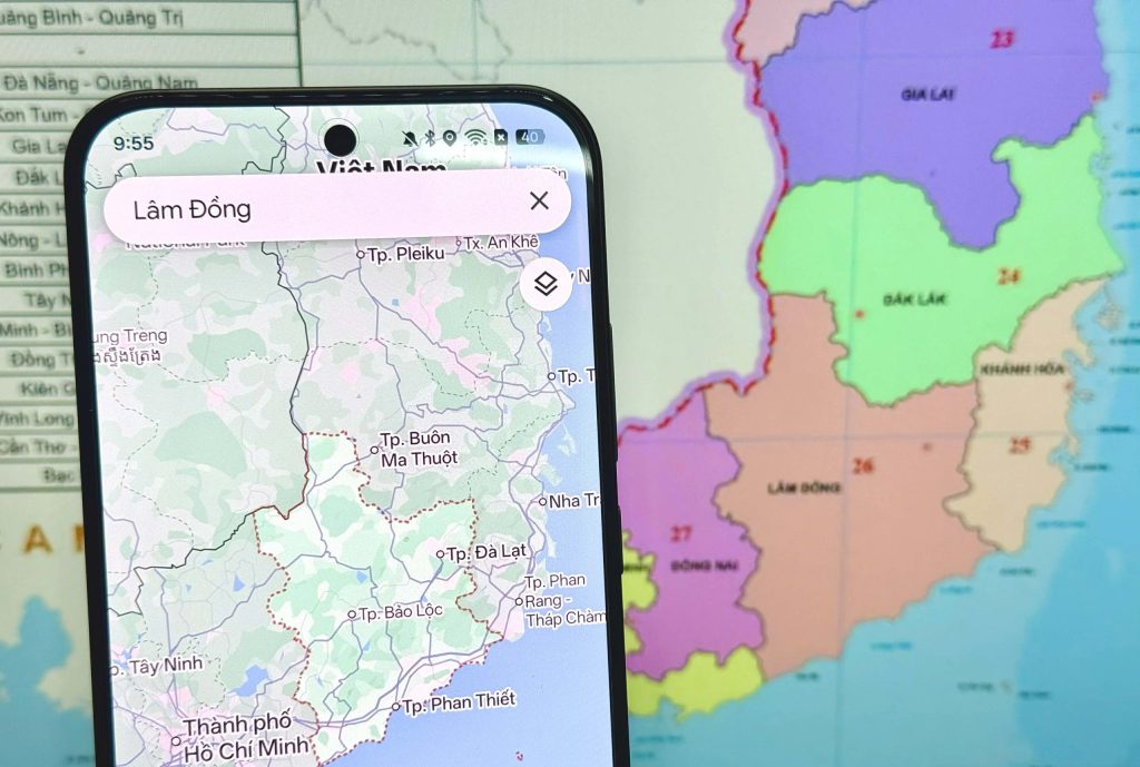 Google maps cập nhật bản đồ tỉnh Lâm Đồng Mới