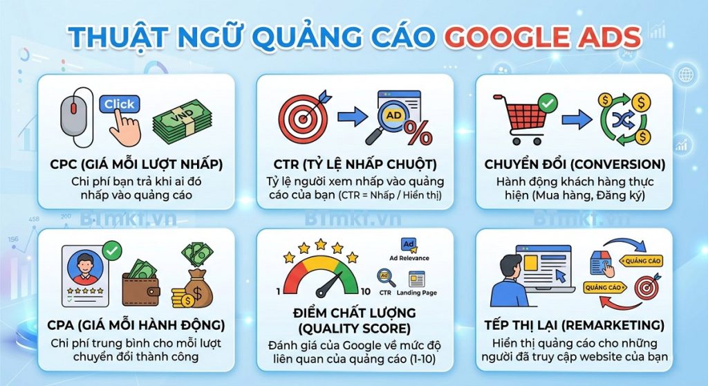 Một số thuật ngữ Quảng cáo Google ads cần nắm